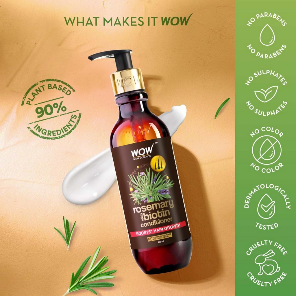 Wow Skin Science Rosemary With Biotin Anti Hair Fall Conditioner | Grocsy