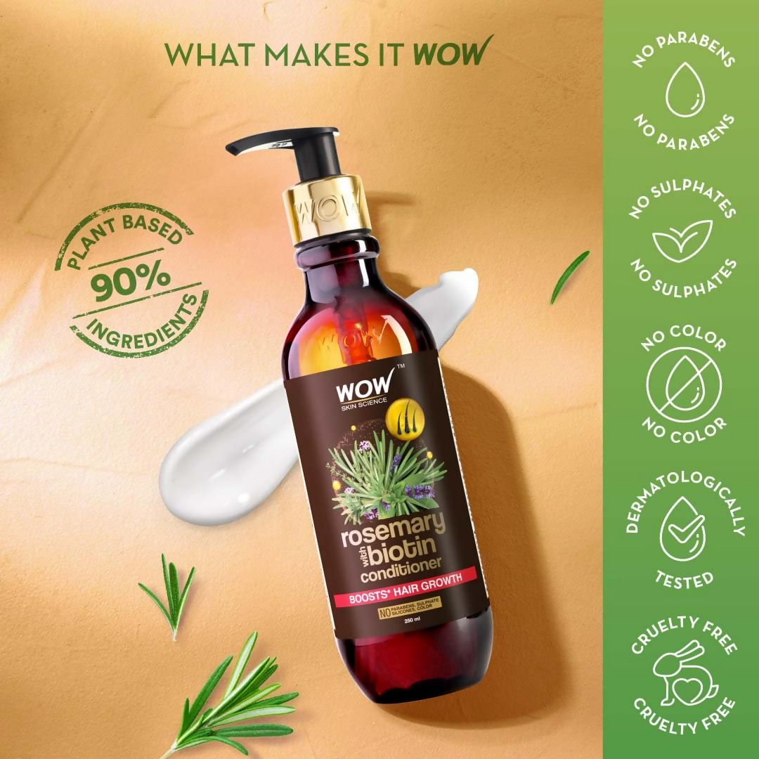 Wow Skin Science Rosemary With Biotin Anti Hair Fall Conditioner | Grocsy
