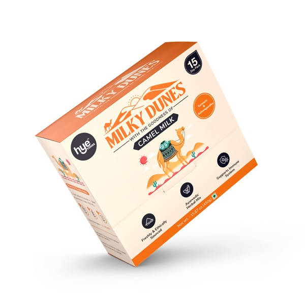 hye Foods Milky Dunes With The Goodness Of Camel Milk-Turmeric & Ashwagandha Flavour | Grocsy