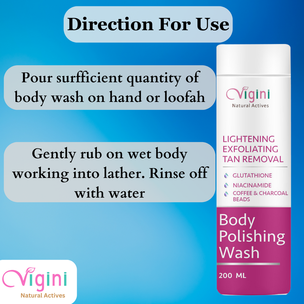 Vigini Lightening Brightening Body Polishing Wash for Men Women | Grocsy