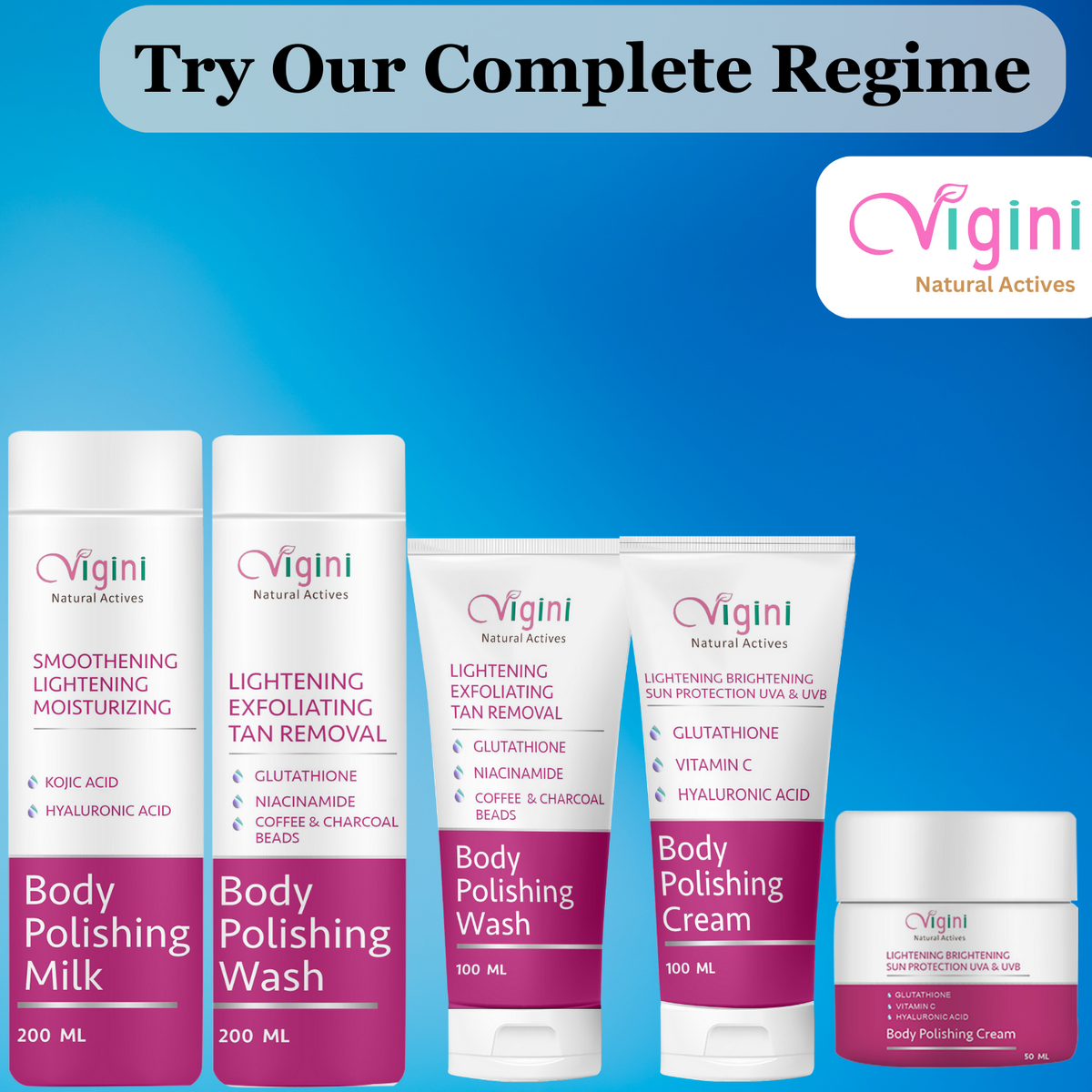 Vigini Lightening Brightening Body Polishing Wash for Men Women | Grocsy