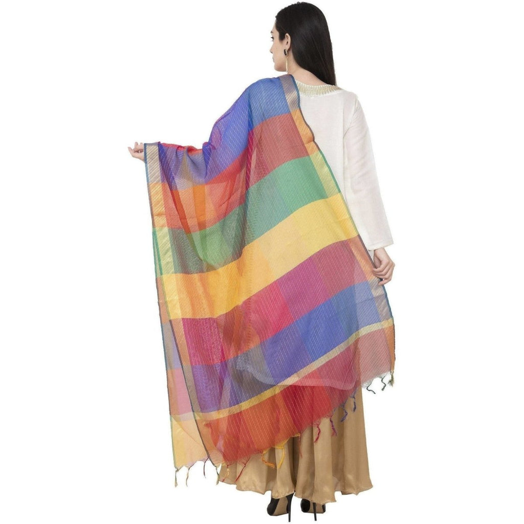 A R Silk Multi Crush Fancy Dupatta Multi Color Dupatta or Chunni | Grocsy