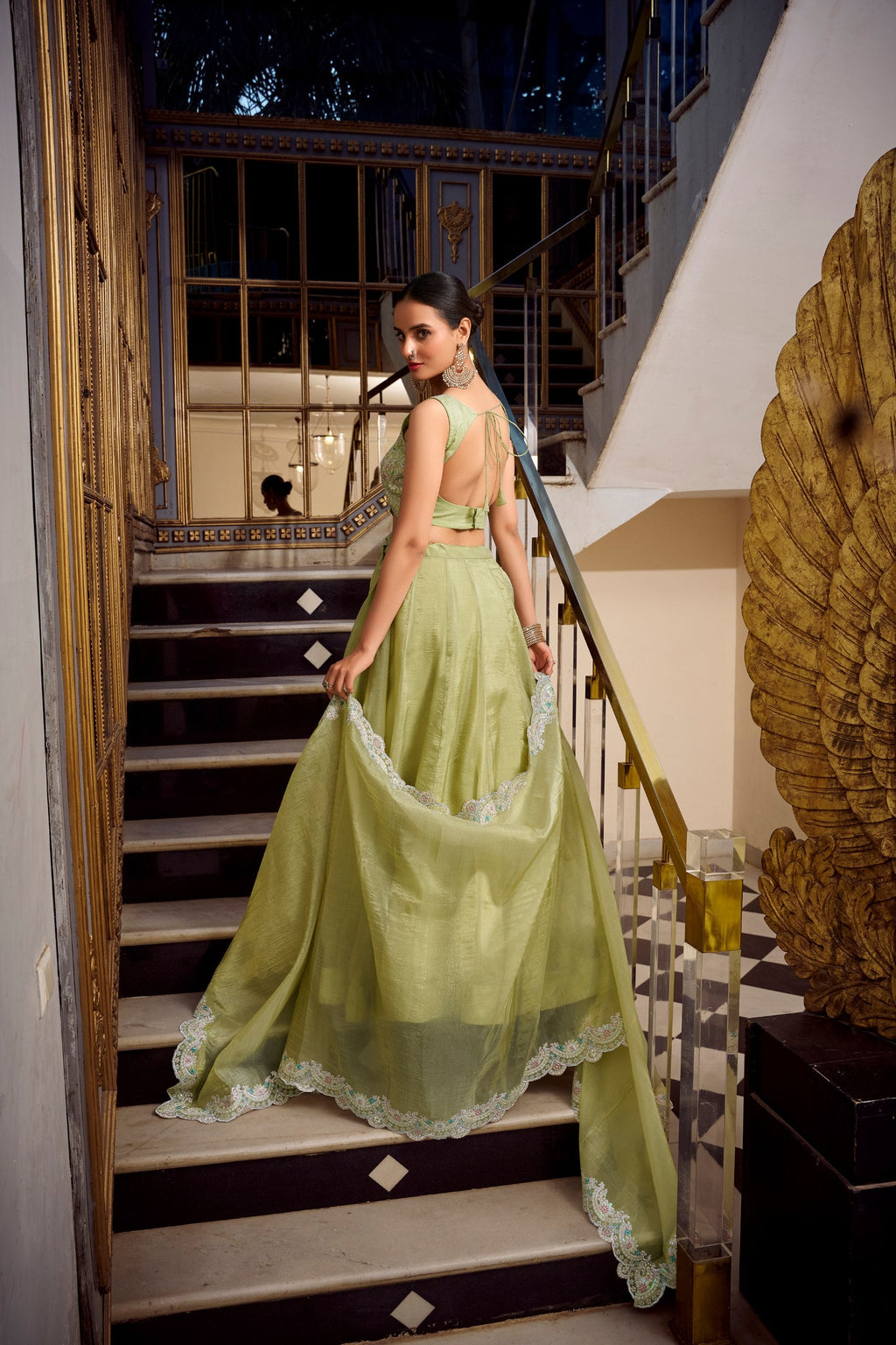 Lehenga Mart Designer Lehenga Choli - Pista | Grocsy
