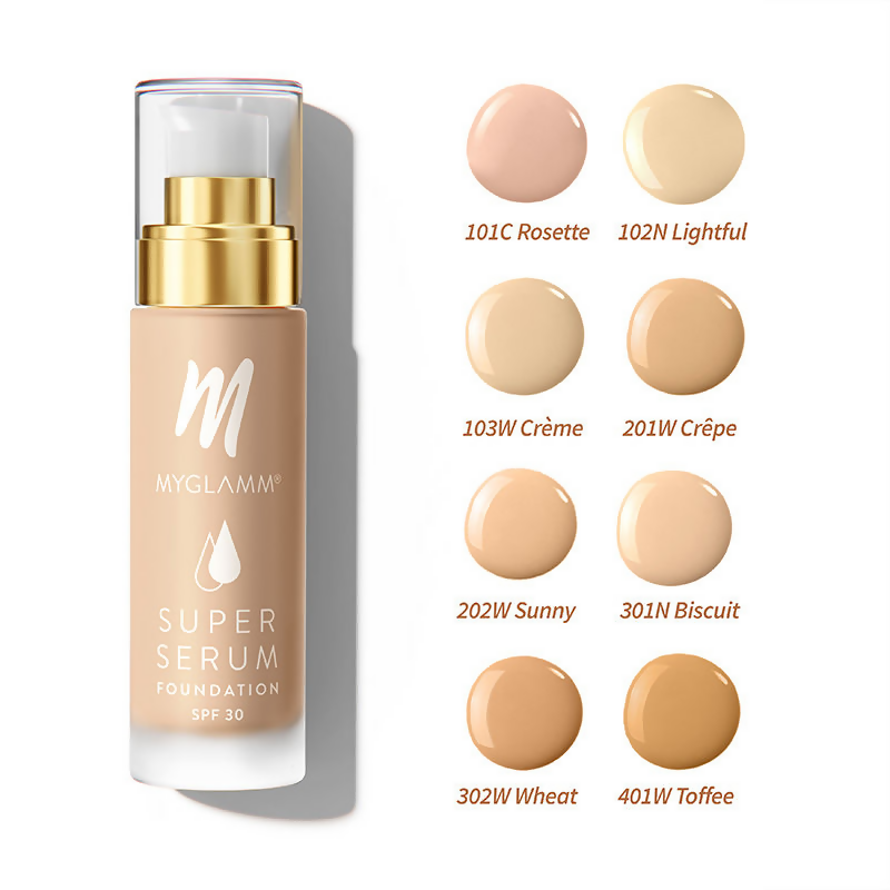 MyGlamm Super Serum Foundation - 202W Sunny | Grocsy