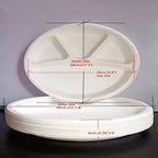 Disposable 4 compartment Plates | Grocsy