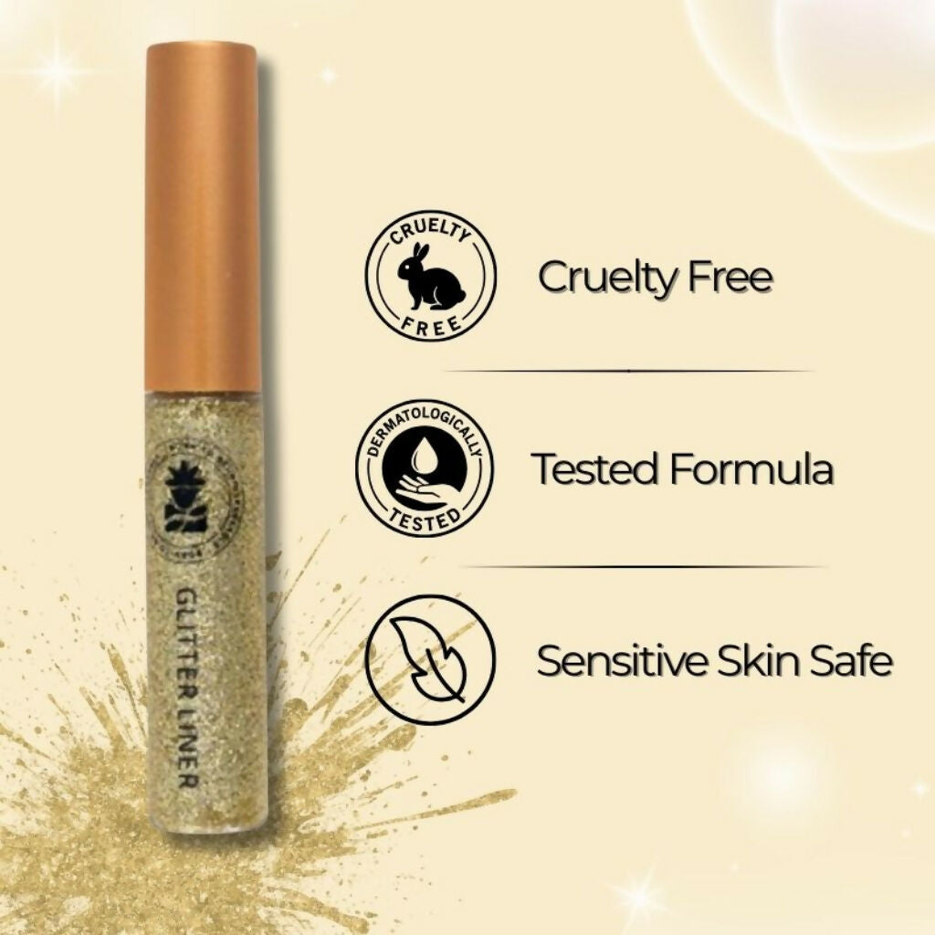 BOBI Glitter Eyeliner Gold Diamond Sparkle Finish Waterproof Long Wear | Grocsy