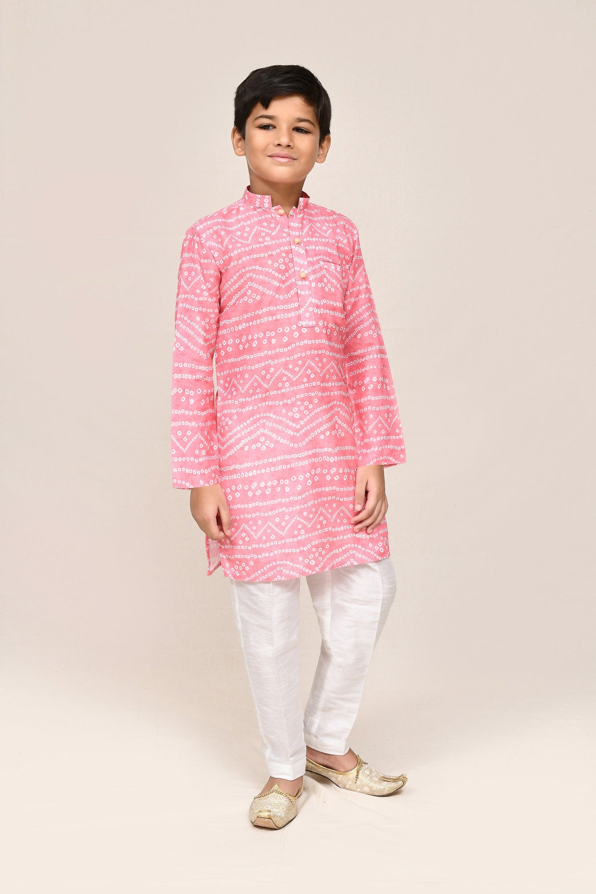 Joban Fashion Cotton Silk Pink Kurta With Straight Fit Pant | Grocsy