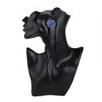 Trendoo Jewelry Gold-Polished Stylish Fancy Blue Studs