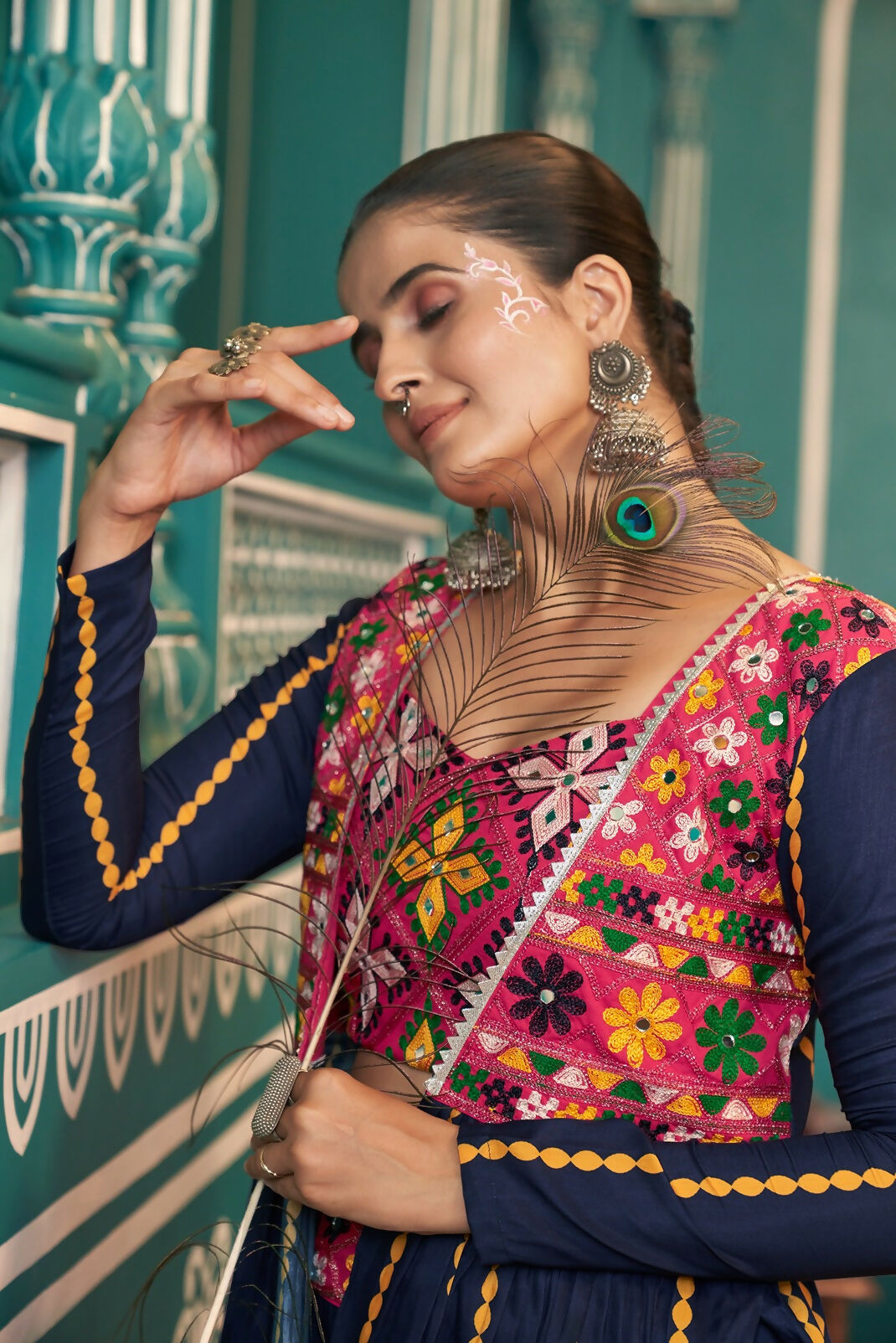 AI Fashion Multi Color Poly Maska Silk Designer Navratri Lehenga Choli Collection | Grocsy