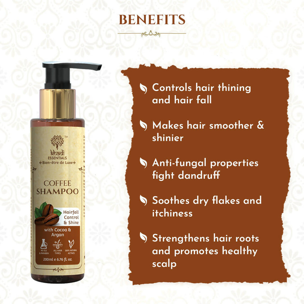 Khadi Essentials Ayurvedic Coffee Shampoo | Grocsy