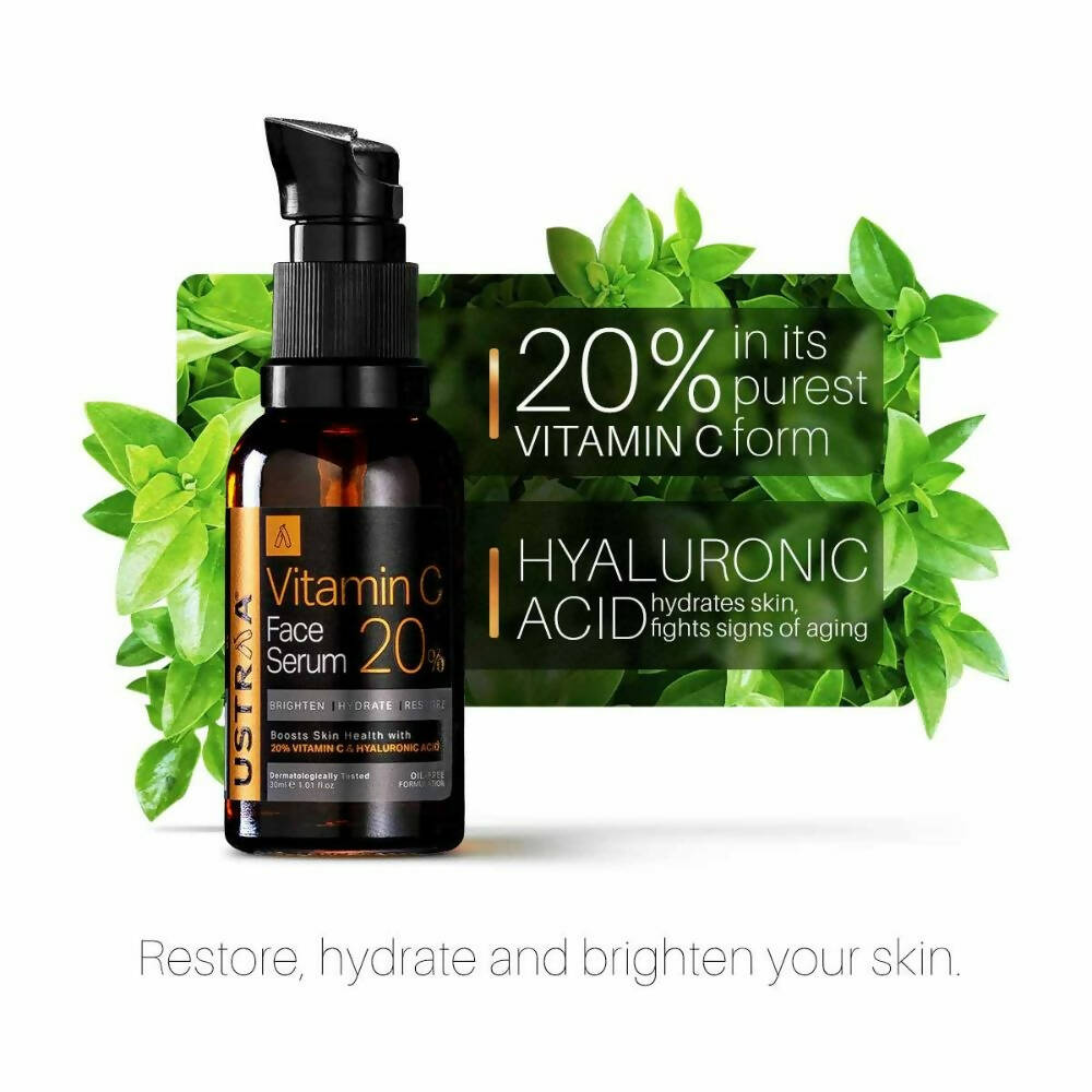 Ustraa 20% Vitamin C Face Serum | Grocsy