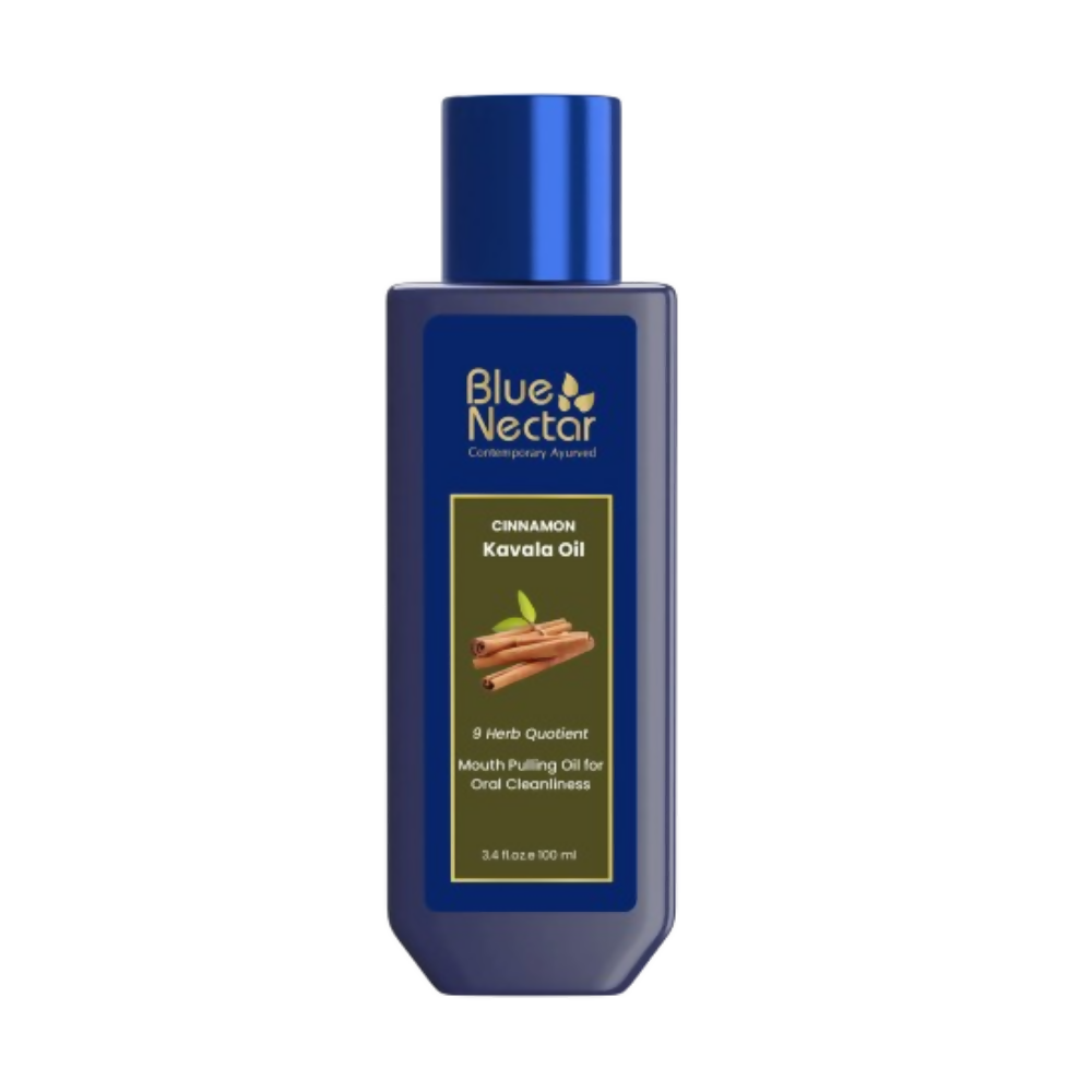 Blue Nectar Cinnamon Mouth Pulling Oil Ayurvedic Mouthwash | Grocsy