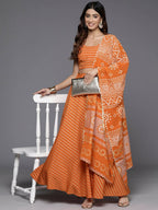 Ahalyaa women's wear Traditional wear lehenga choli - Orange | Grocsy