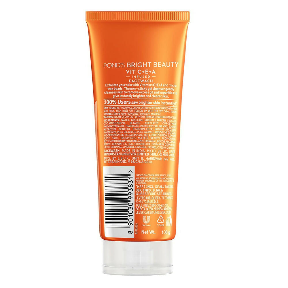 Ponds Bright Beauty Vit C+E+A Gel Face Wash | Grocsy