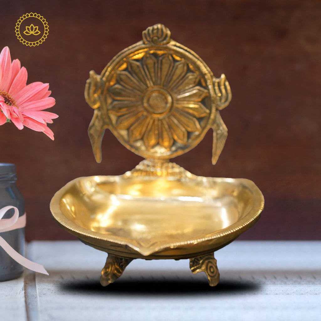 Brass Chakra Diya | Grocsy