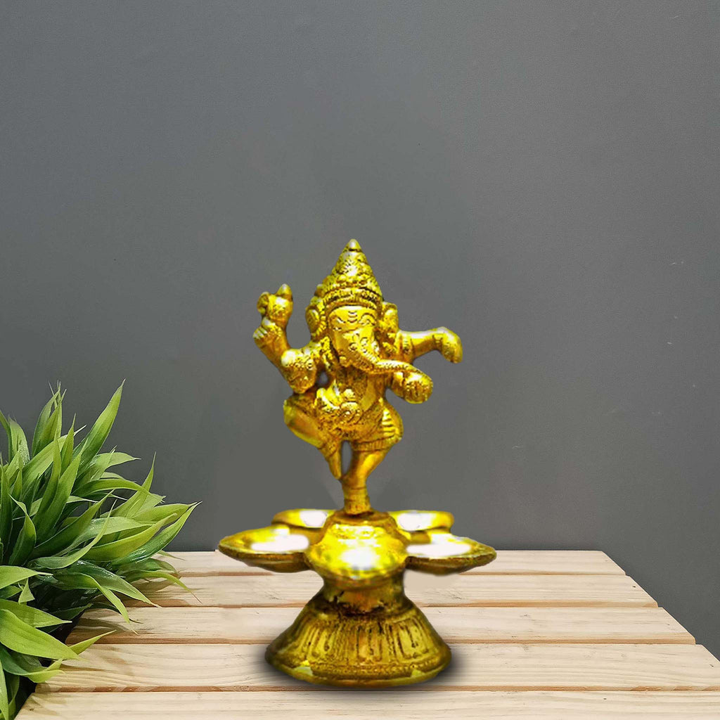 Brass Ganesha Deepa | Grocsy