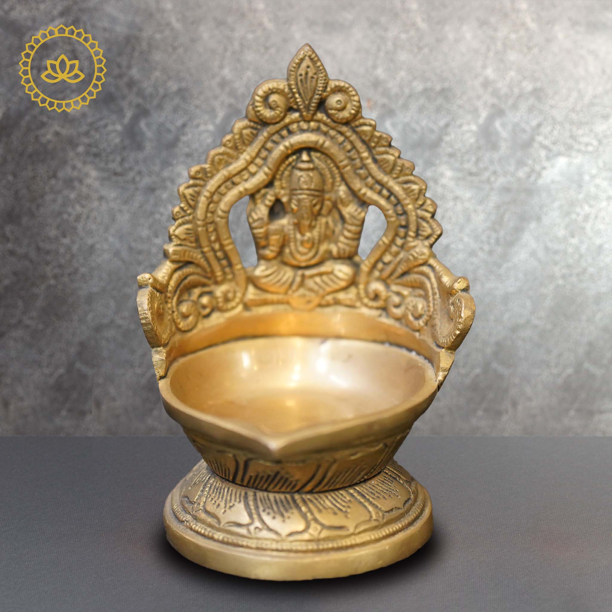 Brass Ganesha Diya | Grocsy