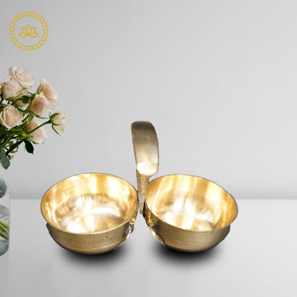 Brass Haldi & Kumkum Holder | Grocsy