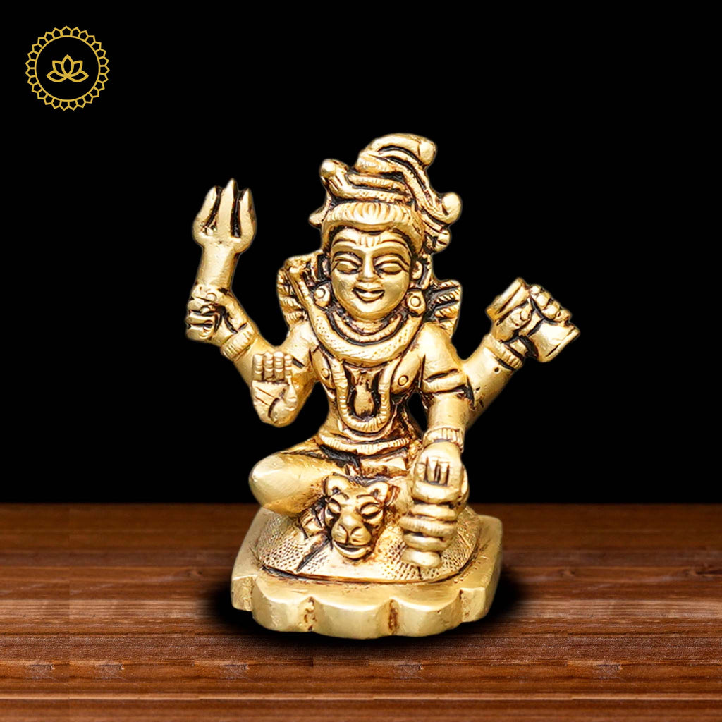 Brass Ishwar Sitting Idol | Grocsy