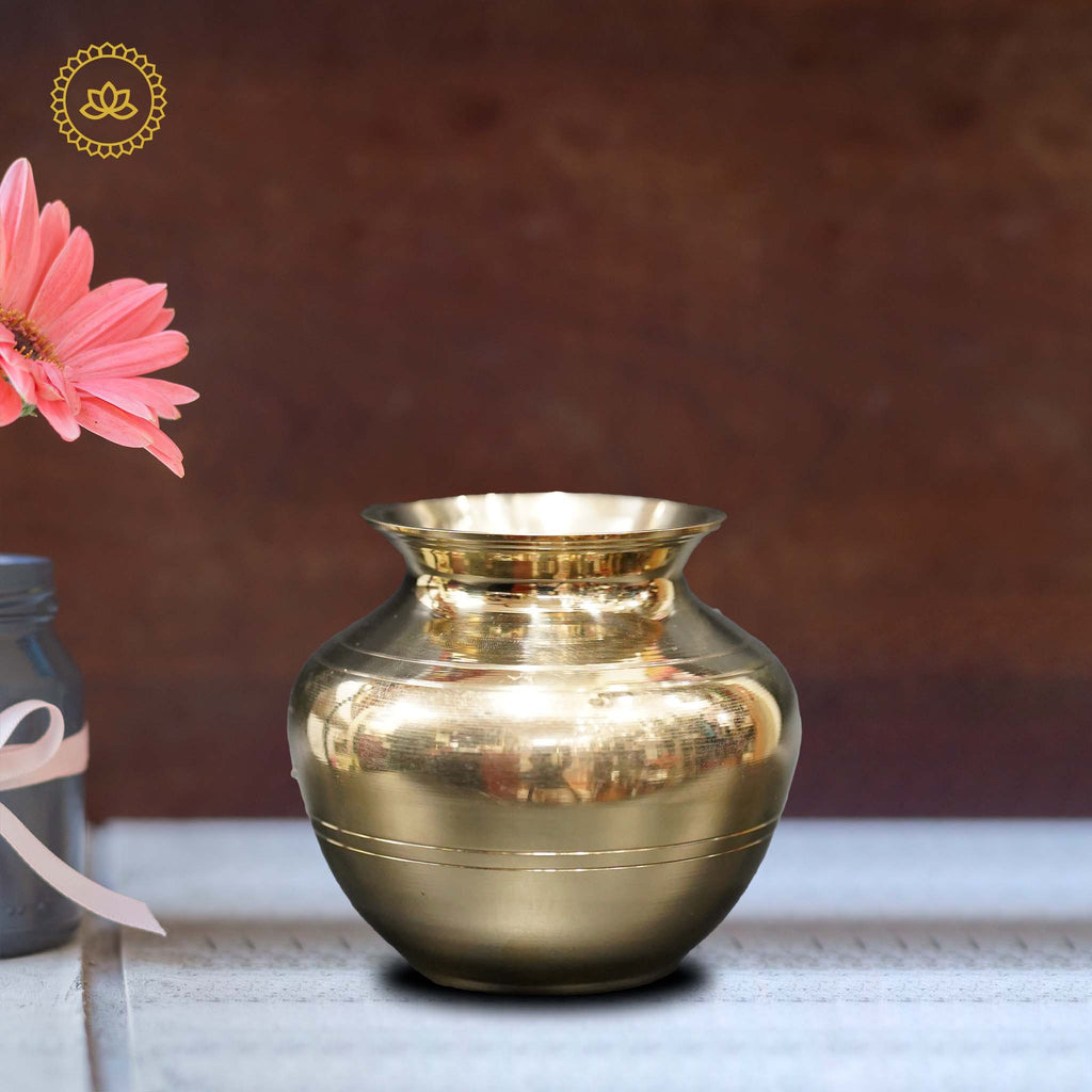 Brass Kalasha Lota: Embrace Divine Blessings and Abundance | Grocsy
