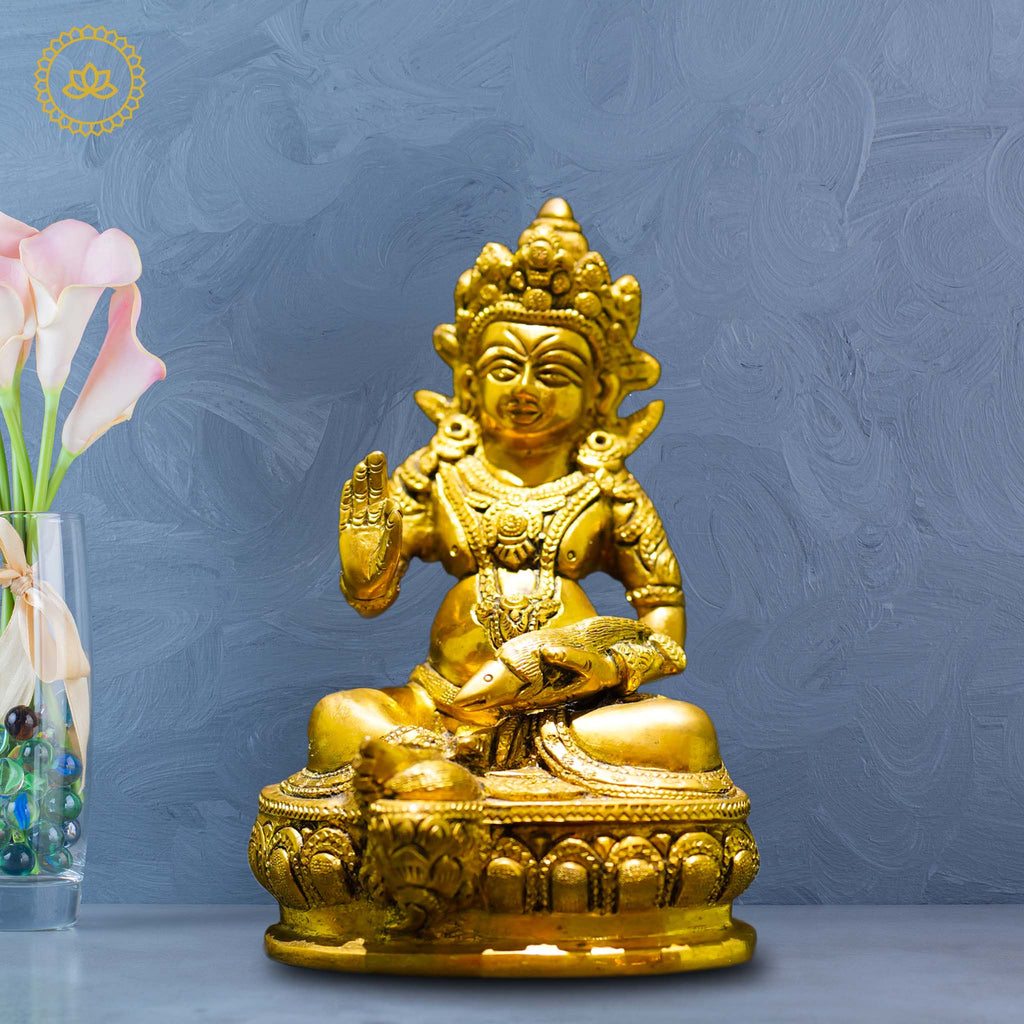 Brass Kubera - Lord of Wealth and Prosperity | Grocsy