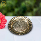 Brass Naxi Plate Aarthi: Embrace Sacred Rituals and Devotion | Grocsy