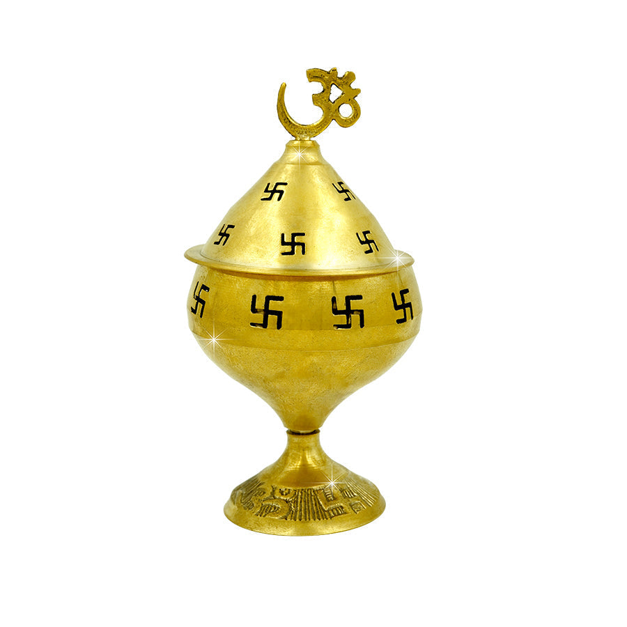 Shubhkart Nitya Brass Omkareshwar Akhand Deep | Grocsy