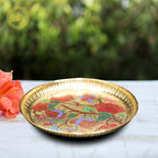 Brass Peacock Design Plate | Grocsy