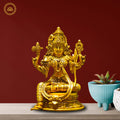 Brass Raja Rajeshwari Idol - Divine Empress of Cosmic Power and Grace | Grocsy