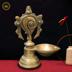 Brass Shankh Diya | Grocsy