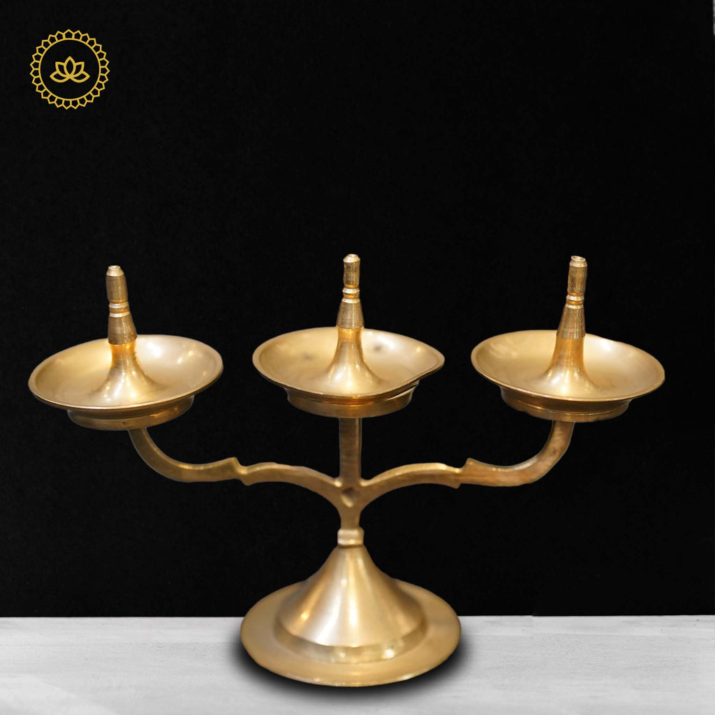 Brass Thrikal Diya | Grocsy