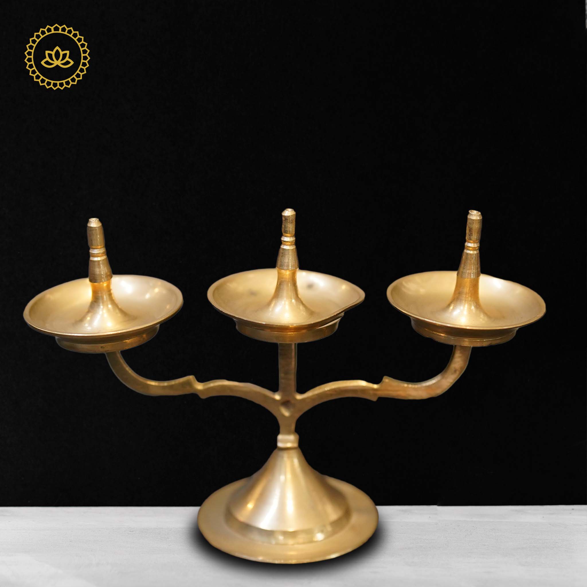 Brass Thrikal Diya | Grocsy