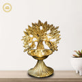 Brass Tree Design Diya | Grocsy