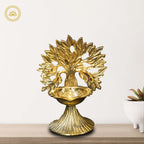 Brass Tree Design Diya | Grocsy