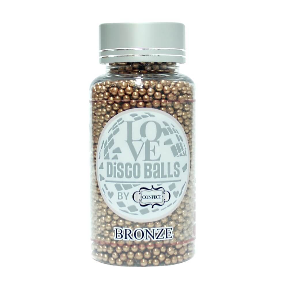 Confect Bronze Disco Balls Sprinkles 3 MM | Grocsy