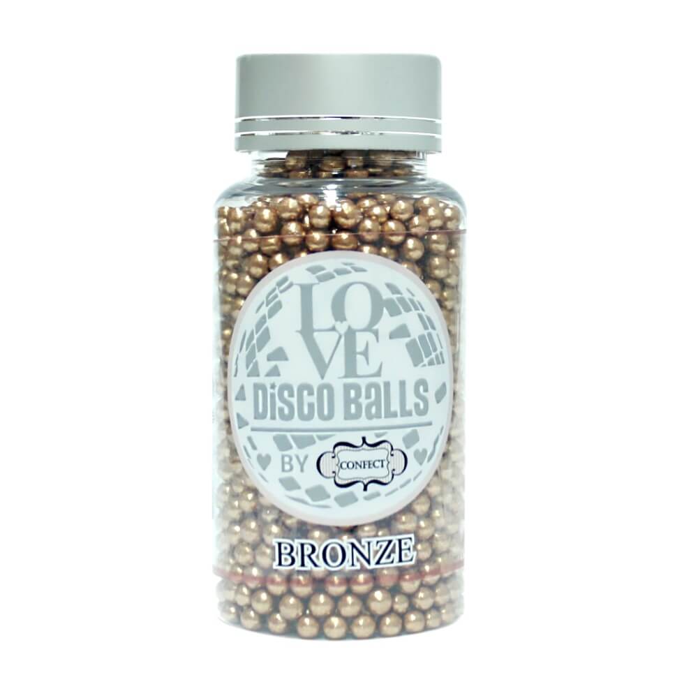 Confect Bronze Disco Balls Sprinkles 4 MM | Grocsy
