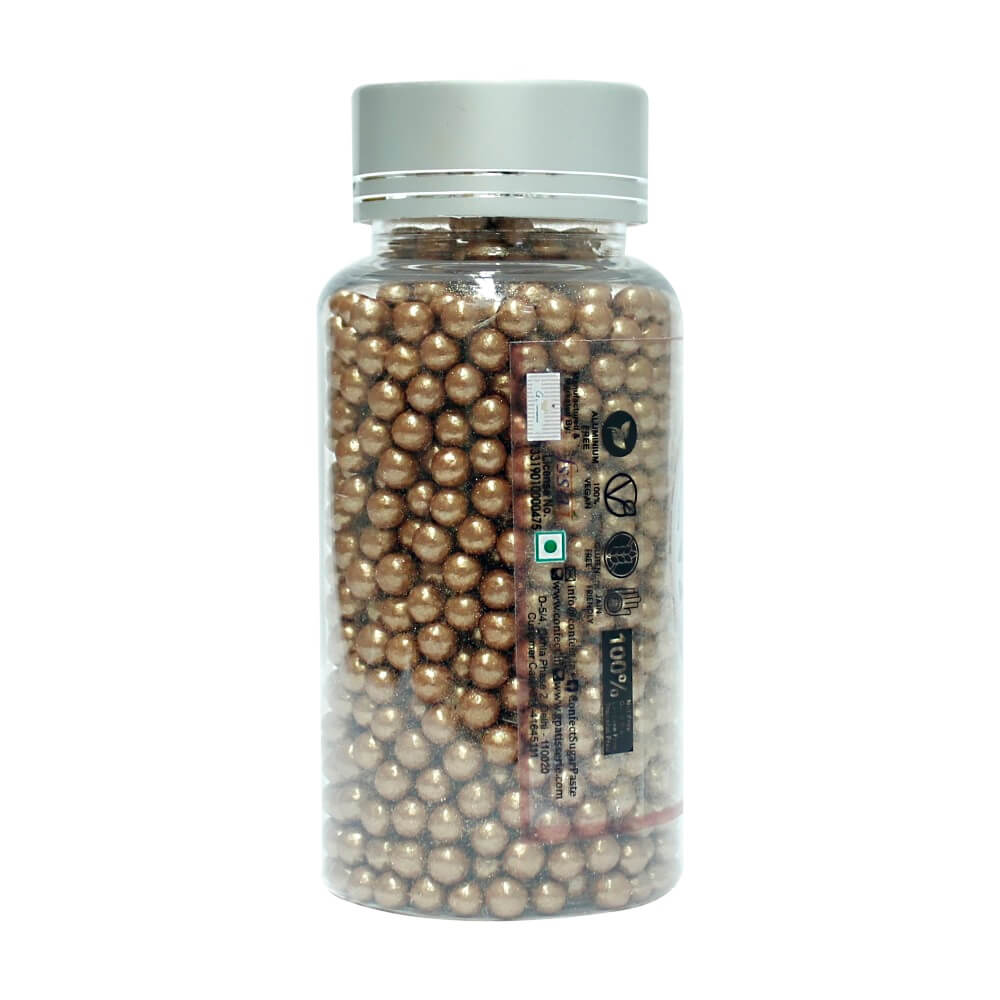 Confect Bronze Disco Balls Sprinkles 6 MM | Grocsy