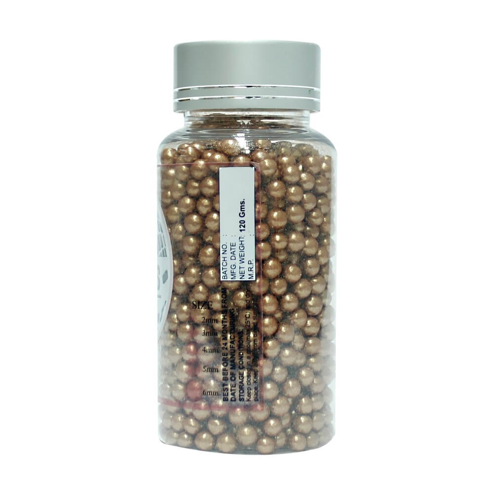 Confect Bronze Disco Balls Sprinkles 6 MM | Grocsy