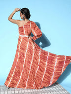 Yufta Brown One Shoulder Maxi Dress | Grocsy