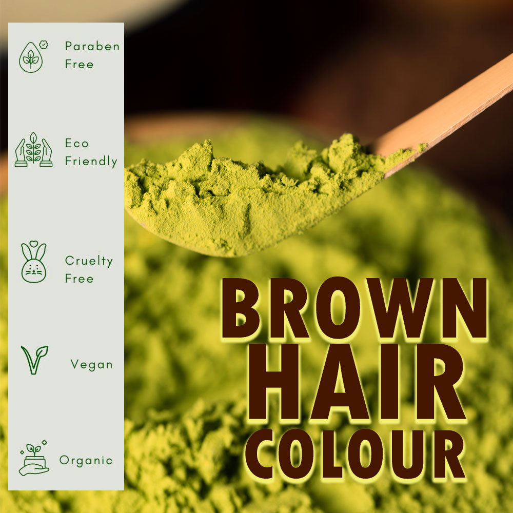 Samisha Brown Hair Colour Powder – Original & Organic Natural Brown | Grocsy