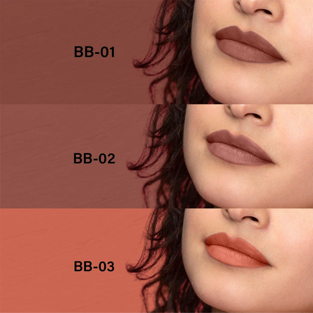 Baked Beauty My Crayon Brownie Bite Matte Lip Cream Lipsticks (Set of 3) | Grocsy