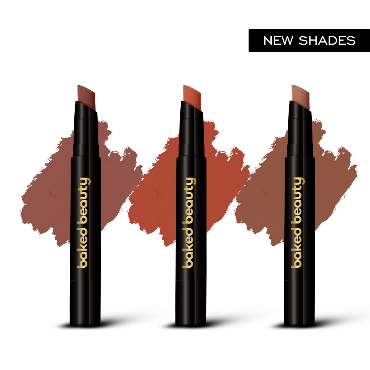 Baked Beauty My Crayon Brownie Bite Matte Lip Cream Lipsticks (Set of 3) | Grocsy