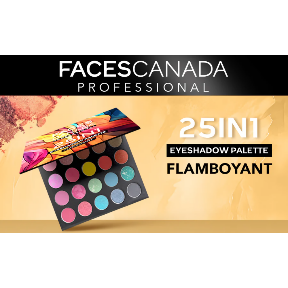 Faces Canada Professional 25-in-1 Eyeshadow Palette Flamboyant | Grocsy