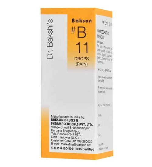 Bakson's Homeopathy B11 Drops (Pain) | Grocsy