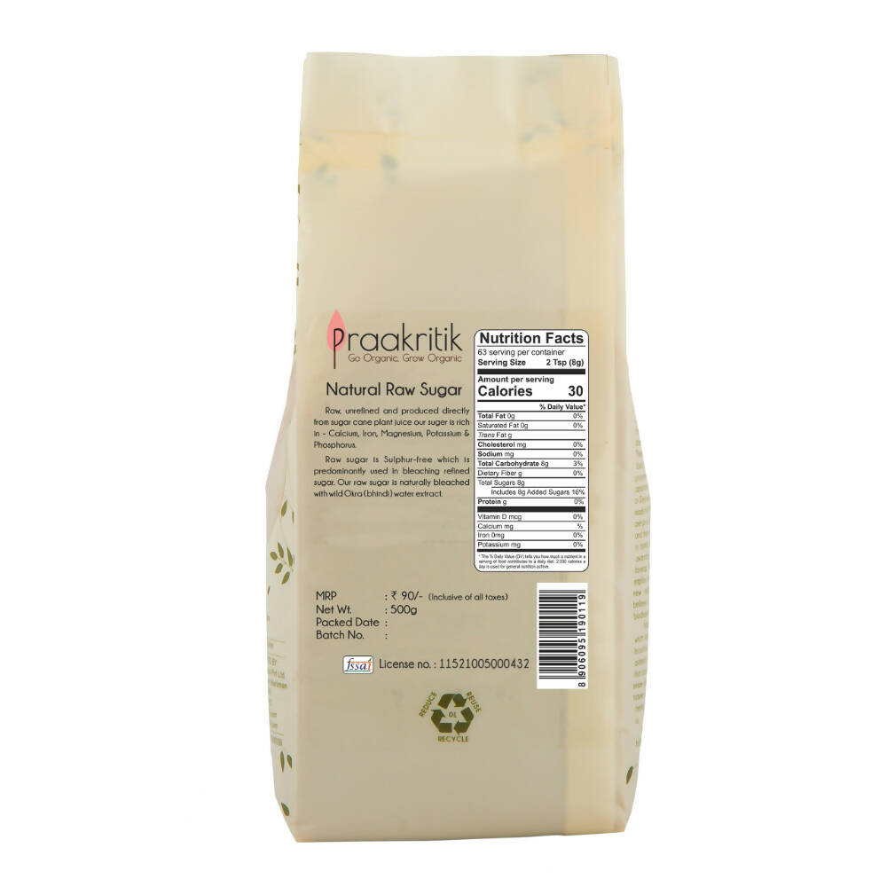 Praakritik Natural Raw Sugar | Grocsy