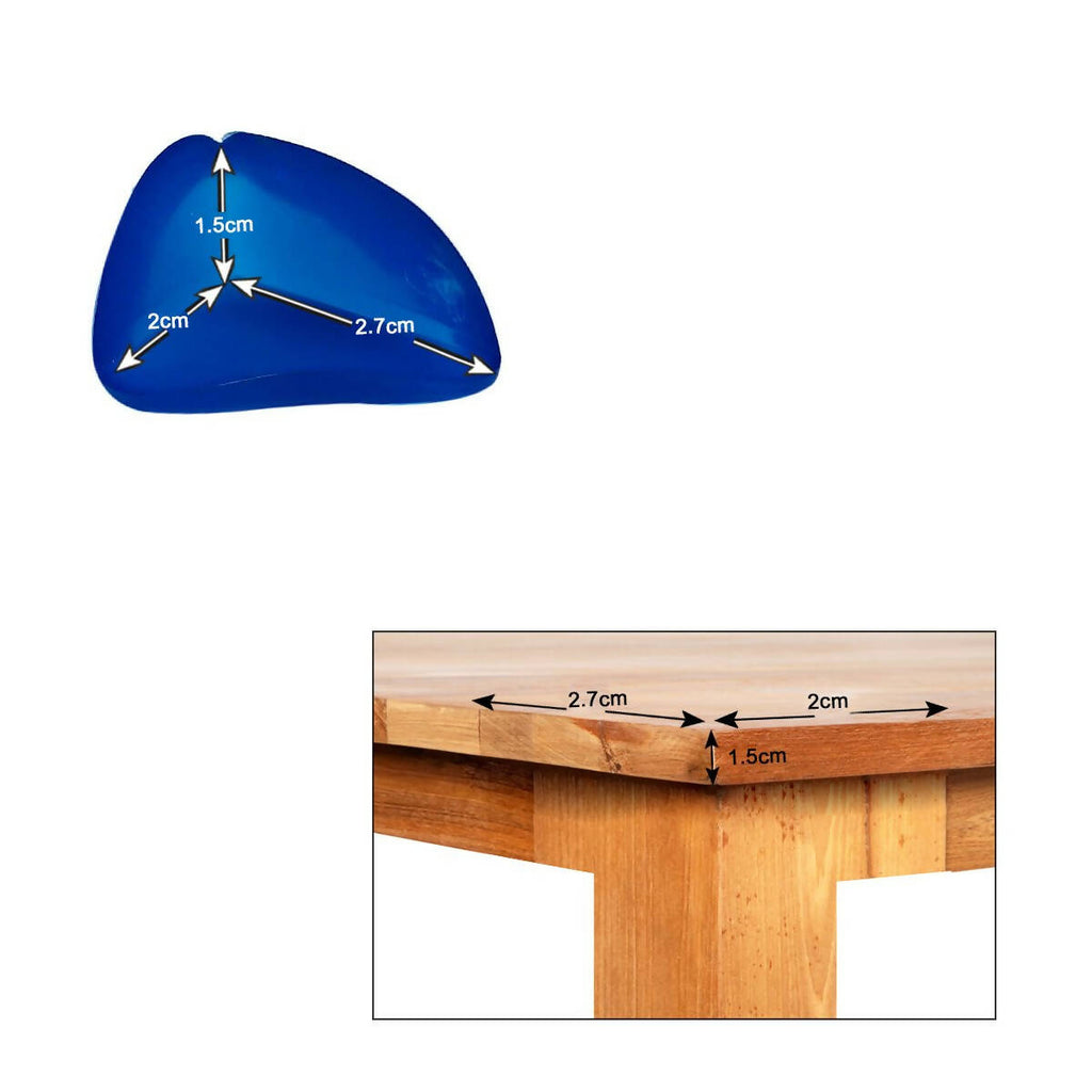 Safe-O-Kid Tear Drop Corner Caps, Blue For Kids Protection | Grocsy