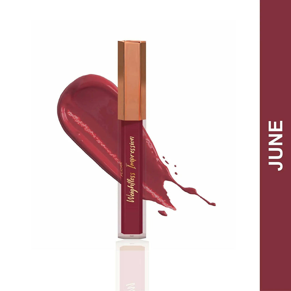 FLiCKA Weightless Impression 06 June - Brown Matte Finish Liquid Lipstick | Grocsy