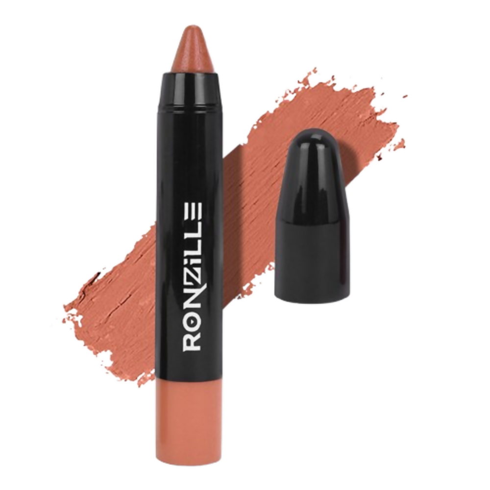 Ronzille Long Stay Matte Lip Crayon - Soft Peach | Grocsy
