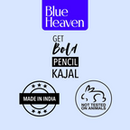Blue Heaven Get Bold Pencil Kajal With Free Sharperner Or Comphor & Castor Oil - Black | Grocsy