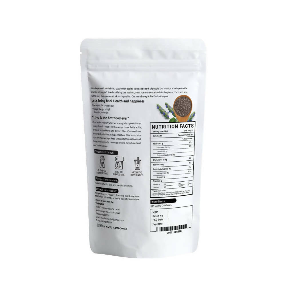 Vanalaya Organic Chia Seeds | Grocsy